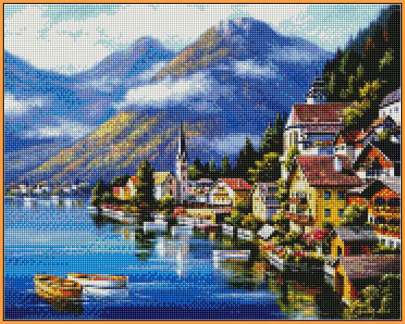 Алмазная мозаика Babylon Альпийская деревня 40x50 см (ST218-VP)