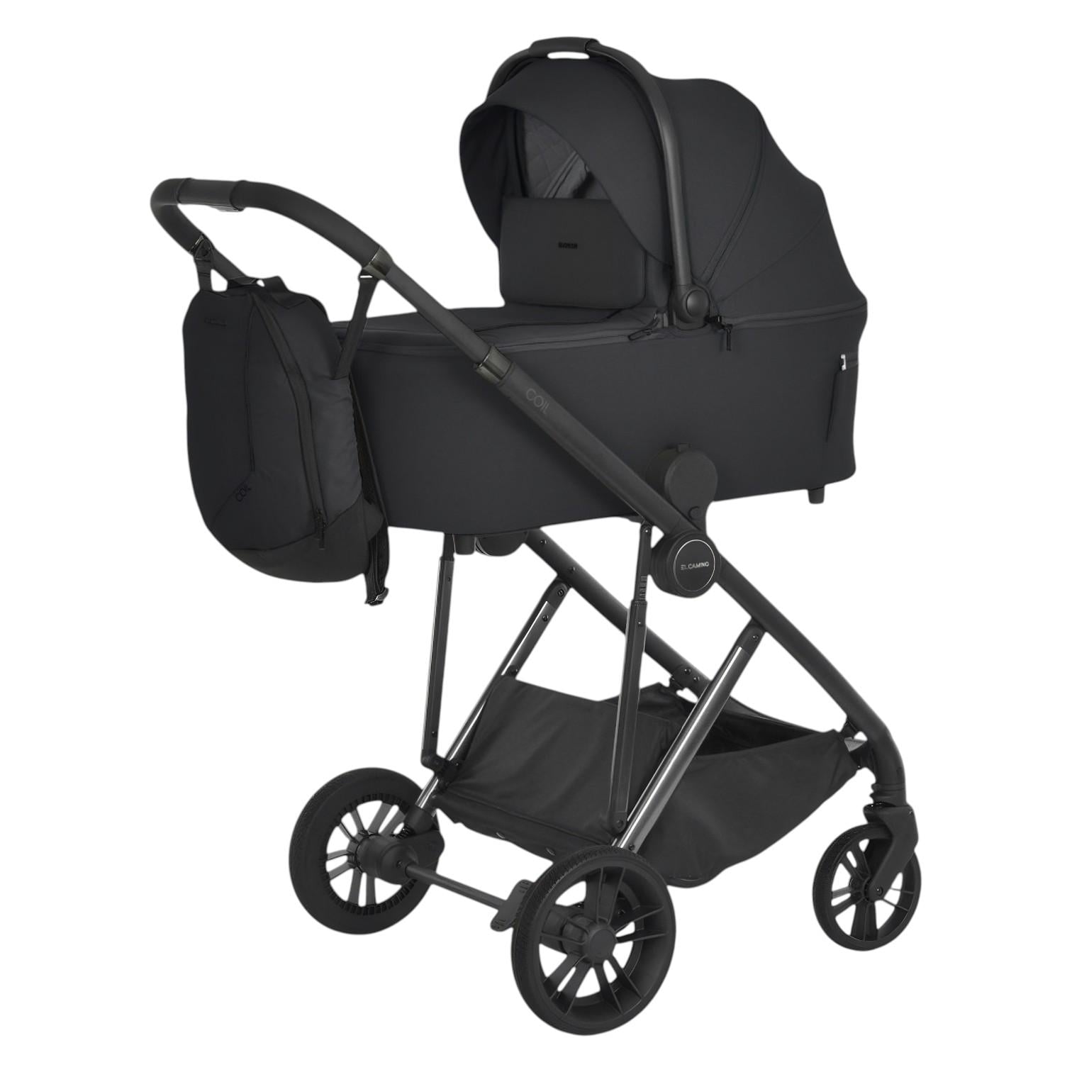 Коляска 2в1 El Camino ME 1190 з люлькою та прогулянковим блоком Black (34190032)