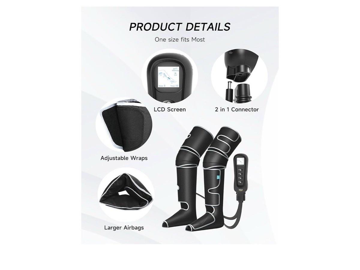 Массажер для ног Air Compression Full Leg Massager AJFLM23 для улучшения кровообращения и снятия боли - фото 2 Массажер для ног Air Compression Full Leg Massager AJFLM23 для улучшения кровообращения и снятия боли - фото 2