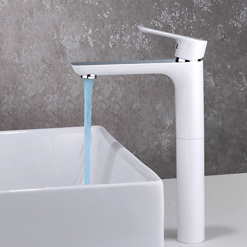 Смеситель для умывальника Gappo G1048-2 Белый/Хром (1034026) - фото 3 Смеситель для умывальника Gappo G1048-2 Белый/Хром (1034026) - фото 3