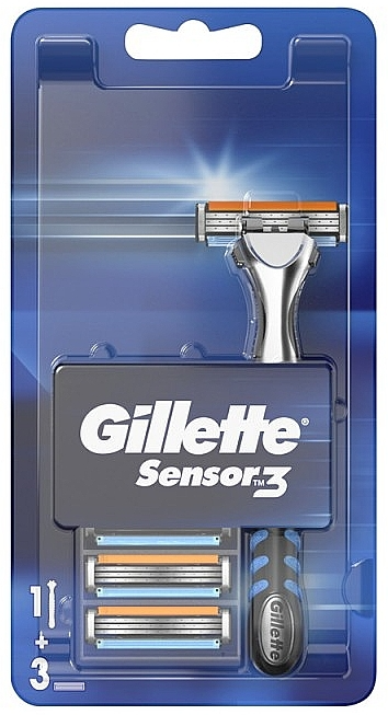Станок для бритья мужской Gillette Sensor Excel 3 и 3 сменных кассеты