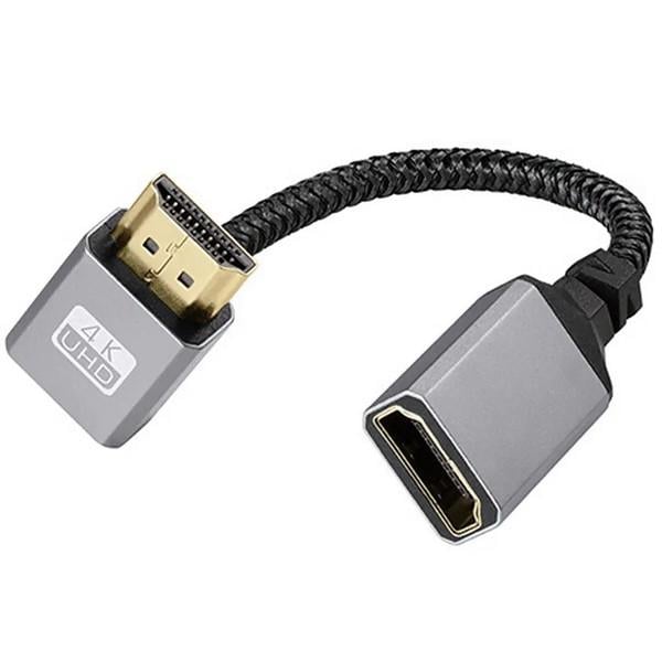 Кабель-переходник удлинитель HDMI Male-HDMI Female 4К 2K 60Hz 20 см