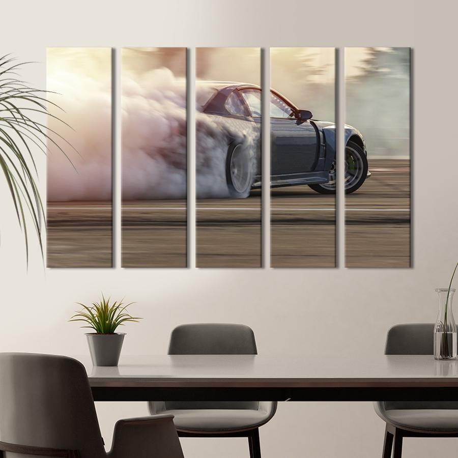 Картина на холсте Дрифт спортивного авто 87x50 см (1310-51)