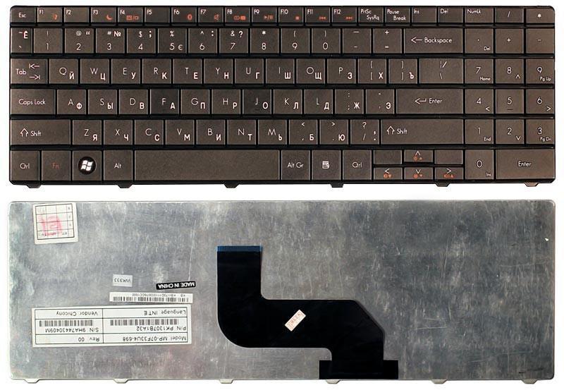 Клавиатура для ноутбука Acer Packard Bell TJ61/TJ65, Gateway NV40/NV42/NV44/NV48/NV52/NV53/NV54/NV56/NV58/NV59/NV73/NV74/NV78/NV79 Black