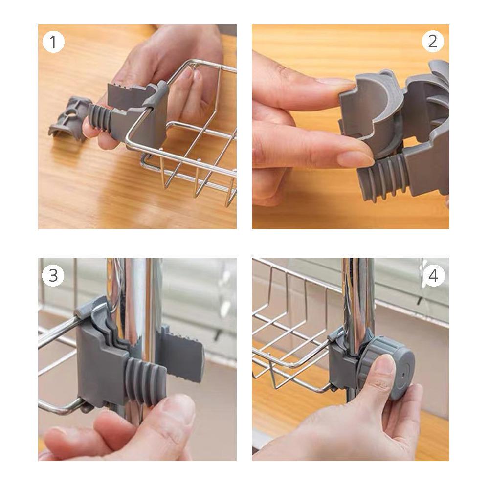 Держатель-подставка на кран для губок/мочалок на кухню/в душевую/ванную 2 полки (11338528) - фото 7 Держатель-подставка на кран для губок/мочалок на кухню/в душевую/ванную 2 полки (11338528) - фото 7