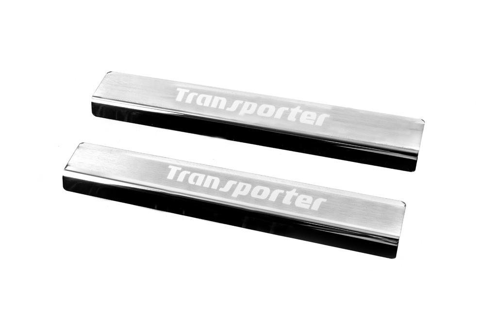 Накладки на пороги Carmos V3 для Volkswagen T5 Transporter 2003-2010 гг. нержавеющая сталь Хром Накладки на пороги Carmos V3 для Volkswagen T5 Transporter 2003-2010 гг. нержавеющая сталь Хром