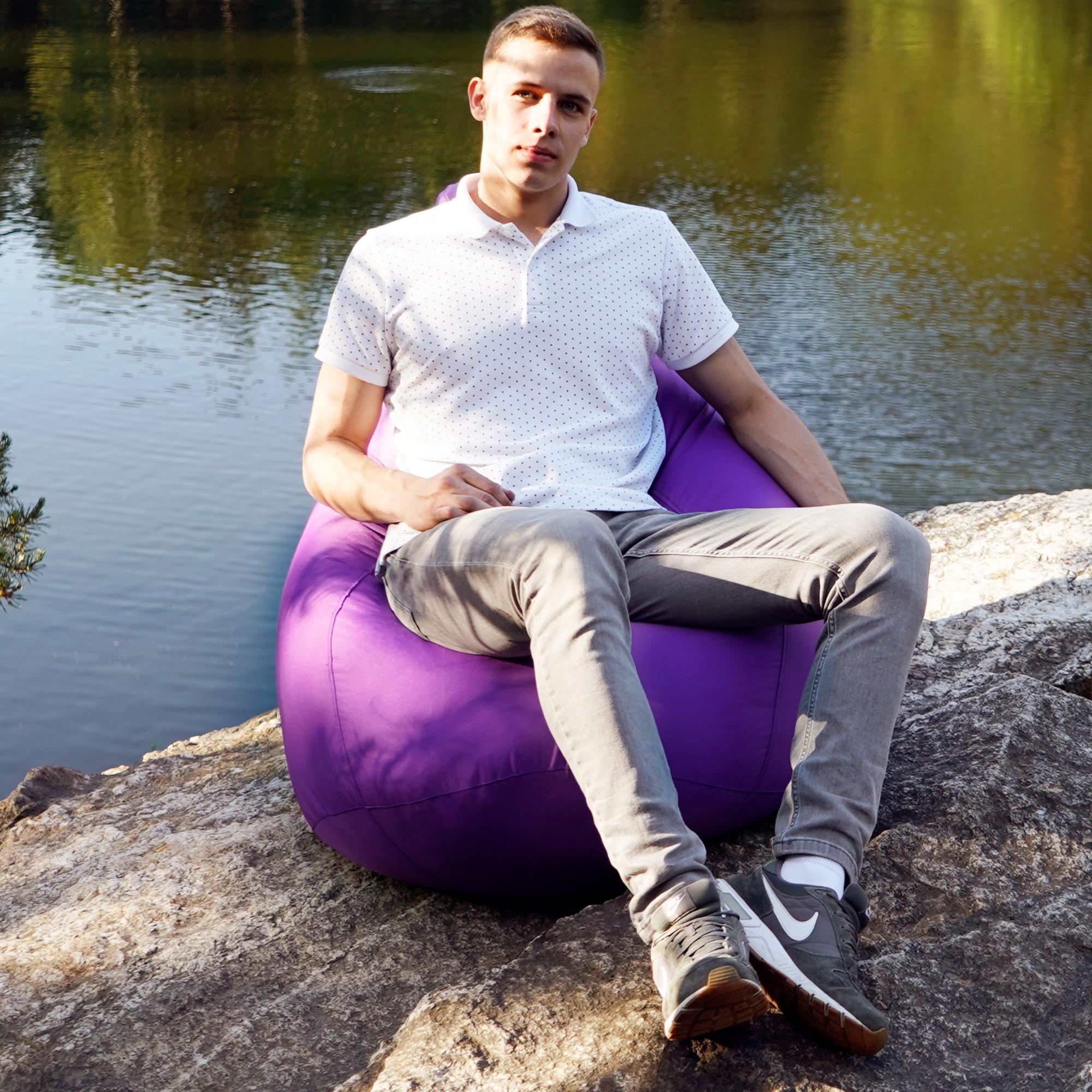 Кресло-мешок iQmebel Груша стандарт+ оксфорд Фиолетовый - фото 4 Кресло-мешок iQmebel Груша стандарт+ оксфорд Фиолетовый - фото 4