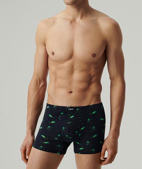 Набор трусов-боксеров Atlantic 2MHH-006 хлопковых с принтом лягушек 2 шт. XL Синий/Голубой (27881181) - фото 2 Набор трусов-боксеров Atlantic 2MHH-006 хлопковых с принтом лягушек 2 шт. XL Синий/Голубой (27881181) - фото 2