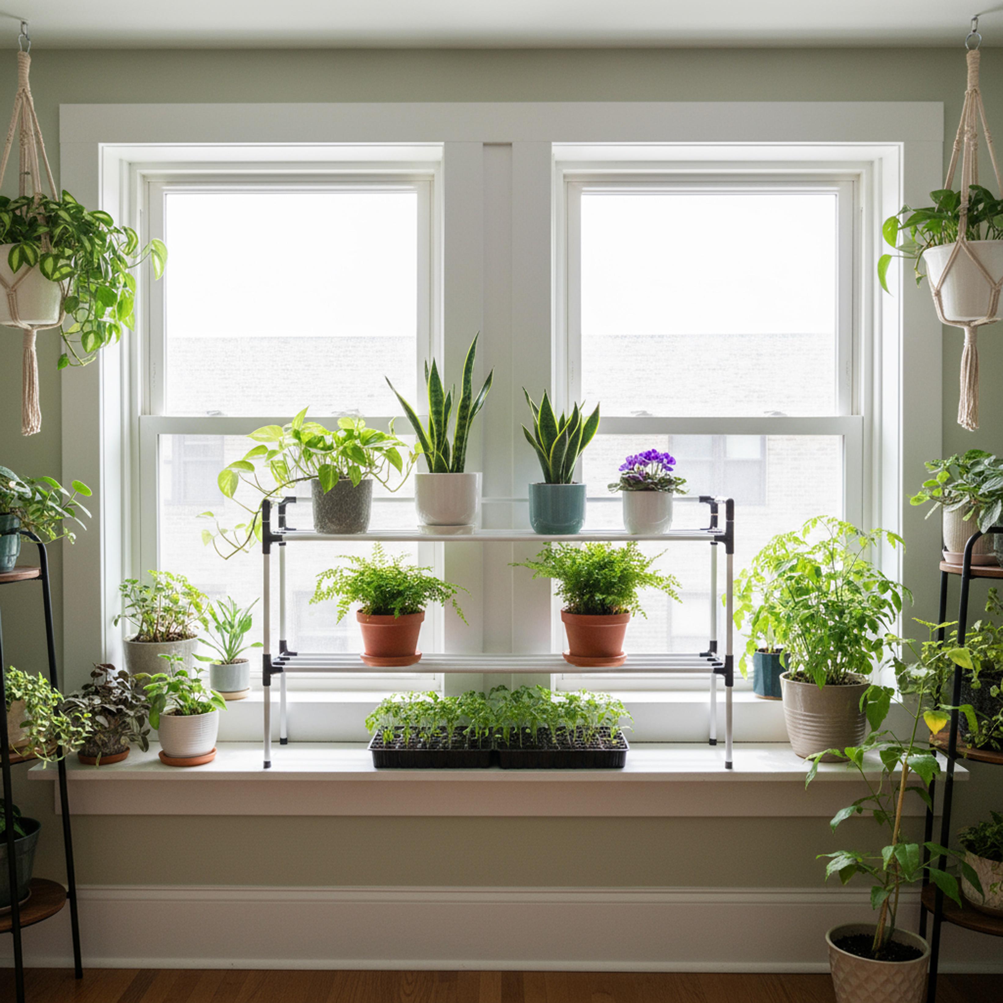 Подставка для цветов на подоконник Lucia 2 двухъярусная металлическая 52 см Белый (LuciaW2) - фото 6