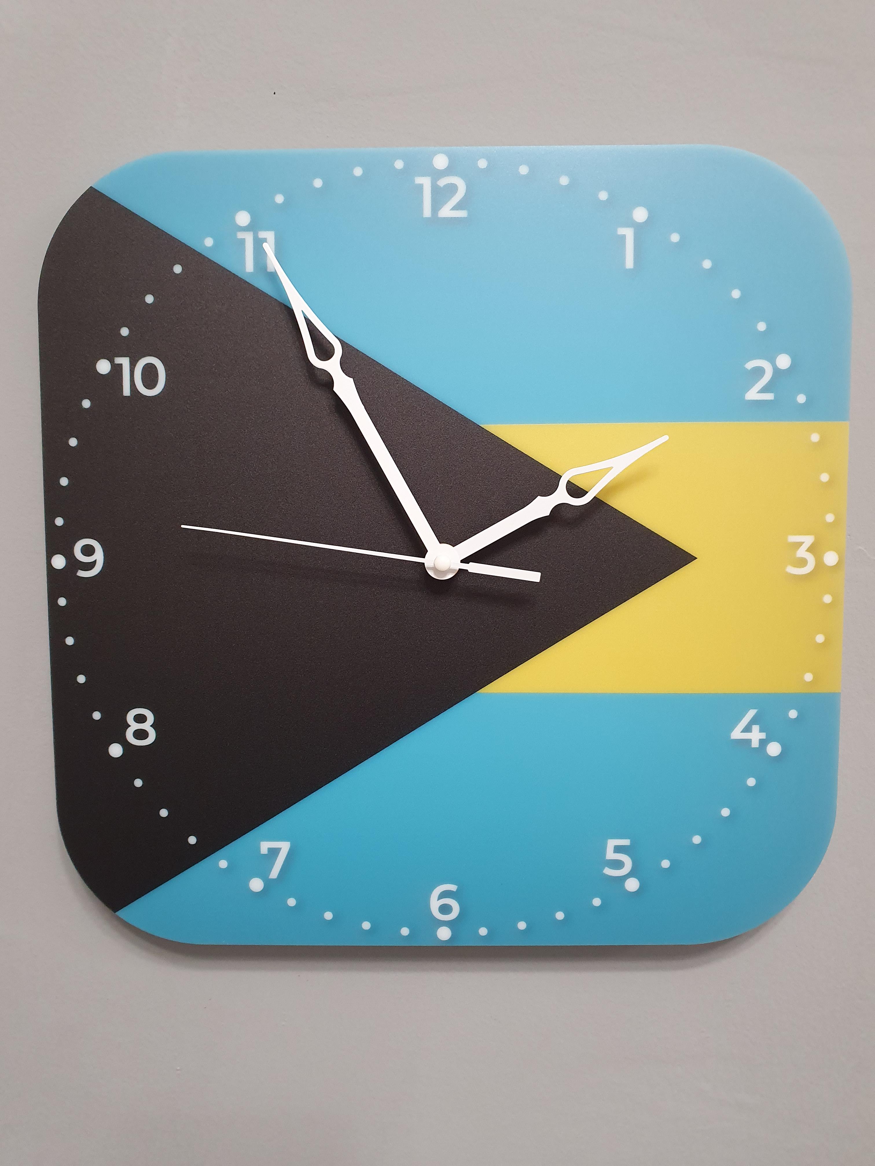 Часы настенные флаг Багамских островов (3695)