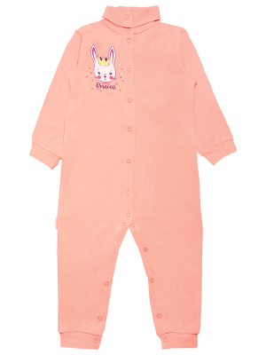 Комбинезон детский хлопковый для девочки Gabbi КВ-19-33 Принцесса 80 см Персиковый (11818) Комбинезон детский хлопковый для девочки Gabbi КВ-19-33 Принцесса 80 см Персиковый (11818)