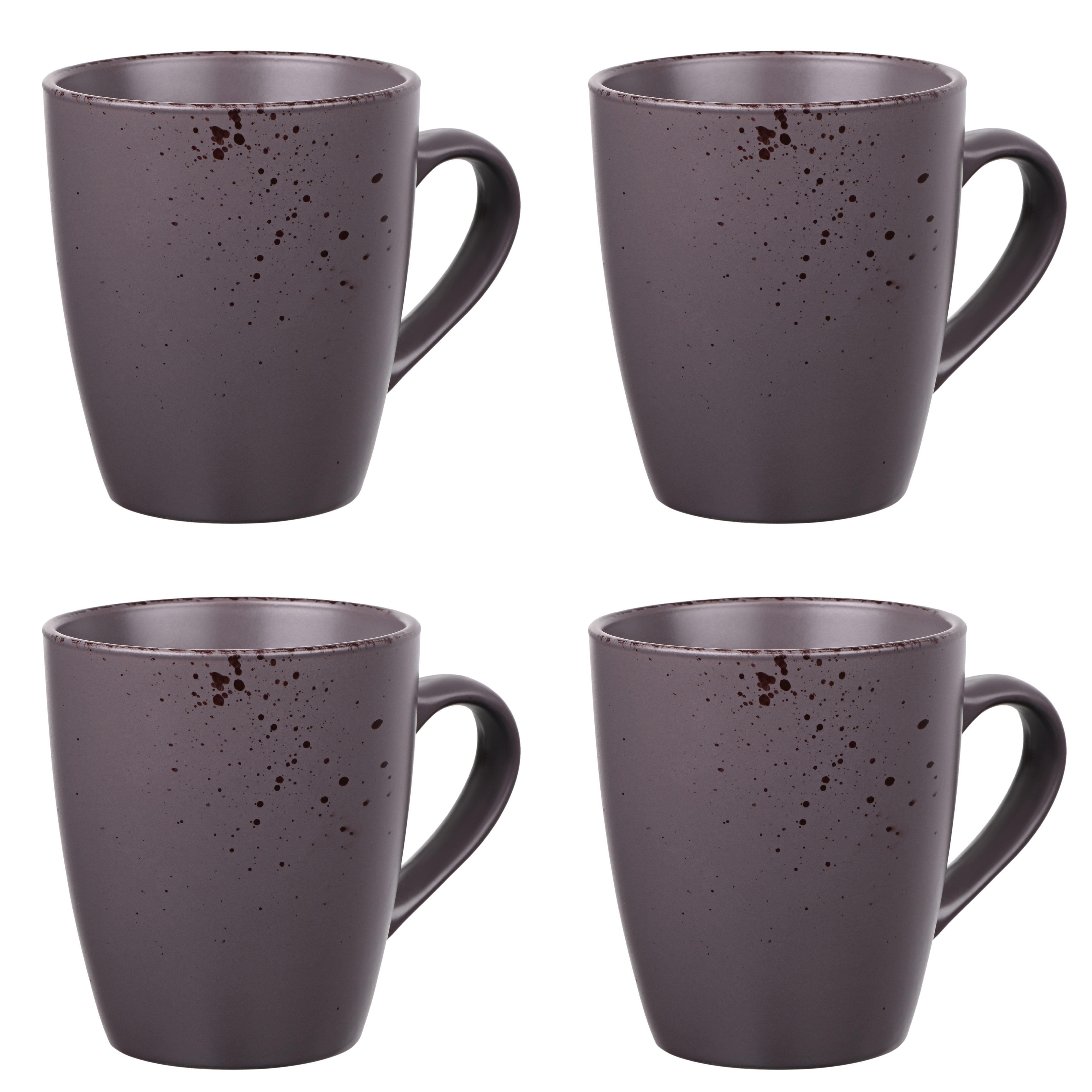 Набор чашек Ardesto Lucca 360 мл 4 шт. Grey/Brown (AR2936GMC)