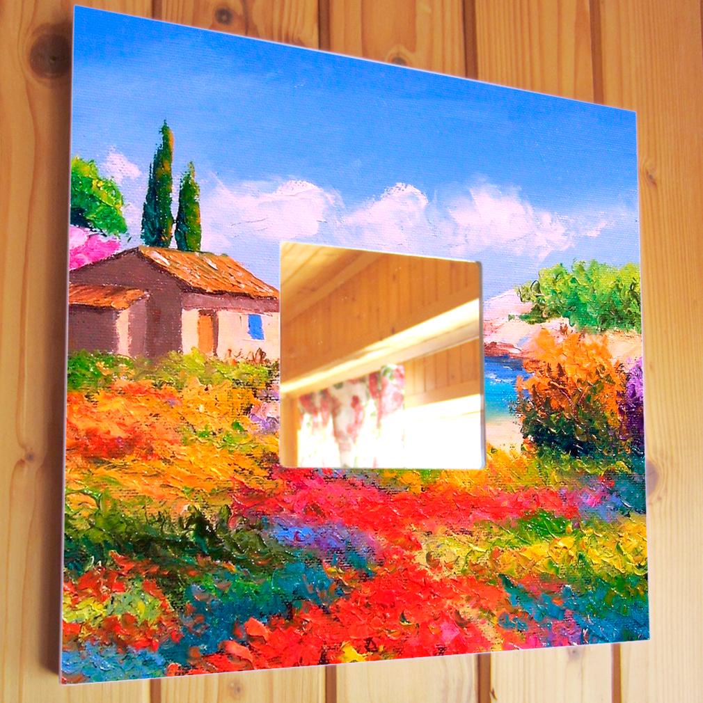 Зеркало декоративное Пейза Домик в селе 260х260 мм (M00201)