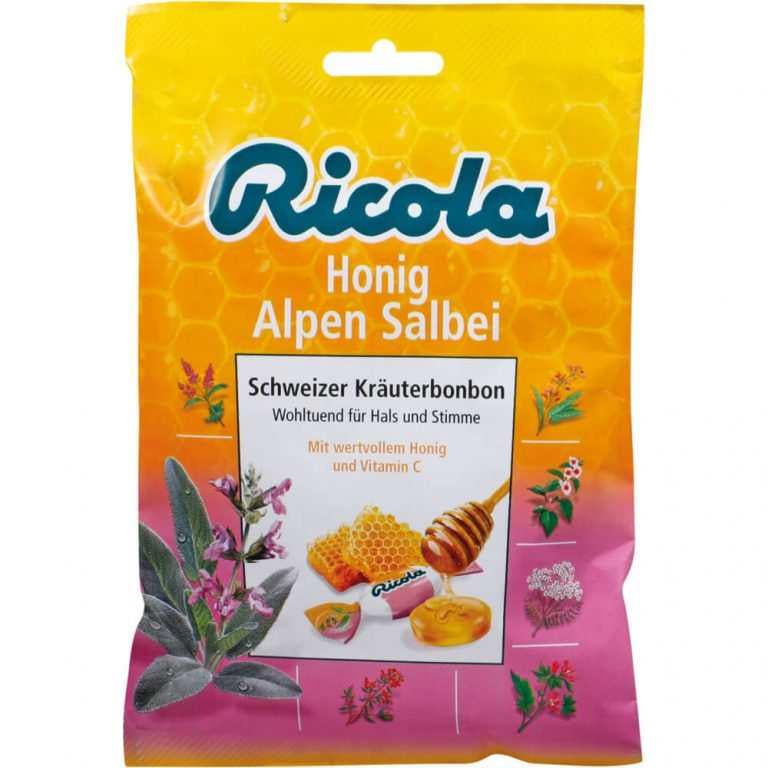 Льодяники Ricola Honig Alpen-Salbei Швейцарські трави PD22 75 г (P-6910806230660)