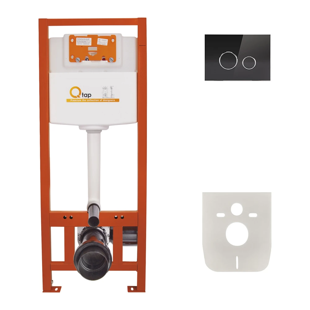 Набор для установки Qtap Nest ST с круглой панелью смыва 4в1 (QT0133M425V1163GB)