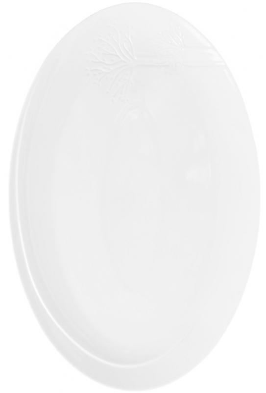Набор фарфоровых блюд White City Дерево овальные 35х22 см 2 шт. Белый (BD-988-157)
