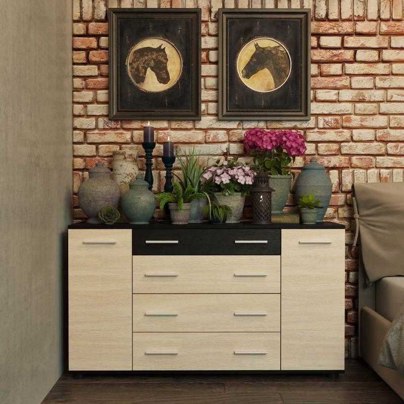 Комод для вещей Еверест К-4 Телескопы Венге/Дуб молочный - фото 5 Комод для вещей Еверест К-4 Телескопы Венге/Дуб молочный - фото 5