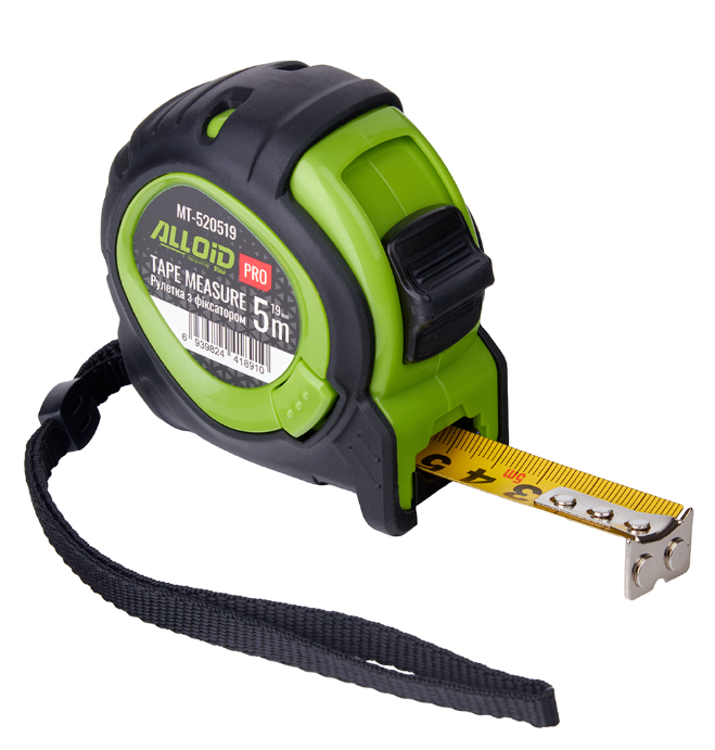 Рулетка з фіксатором MT-520519 5 м 19 мм