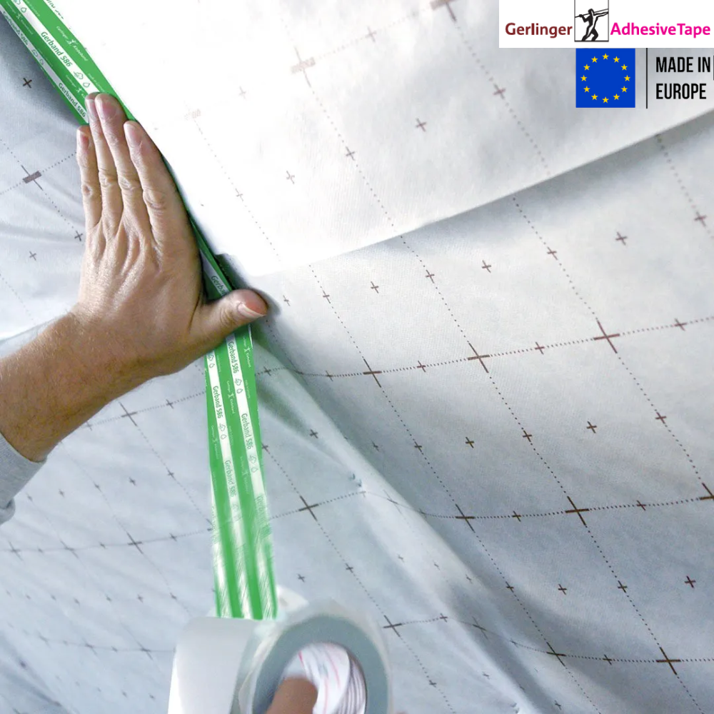 Лента клейкая пароизоляционная Gerband 586 60 мм x 25 м Зеленый (391027) - фото 4
