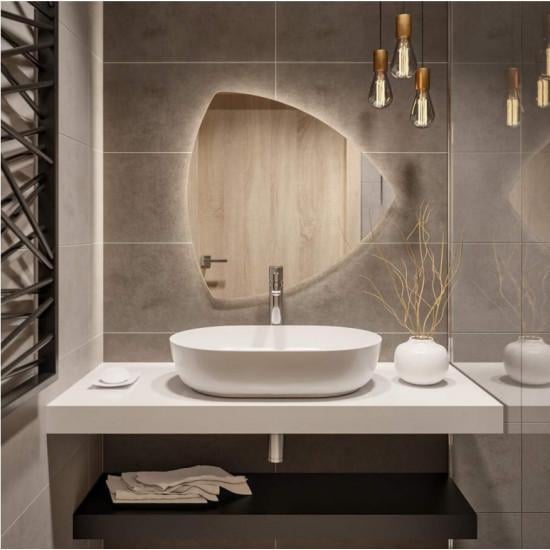 Зеркало дизайнерское треугольное с задней подсветкой Tempo 150x150 см