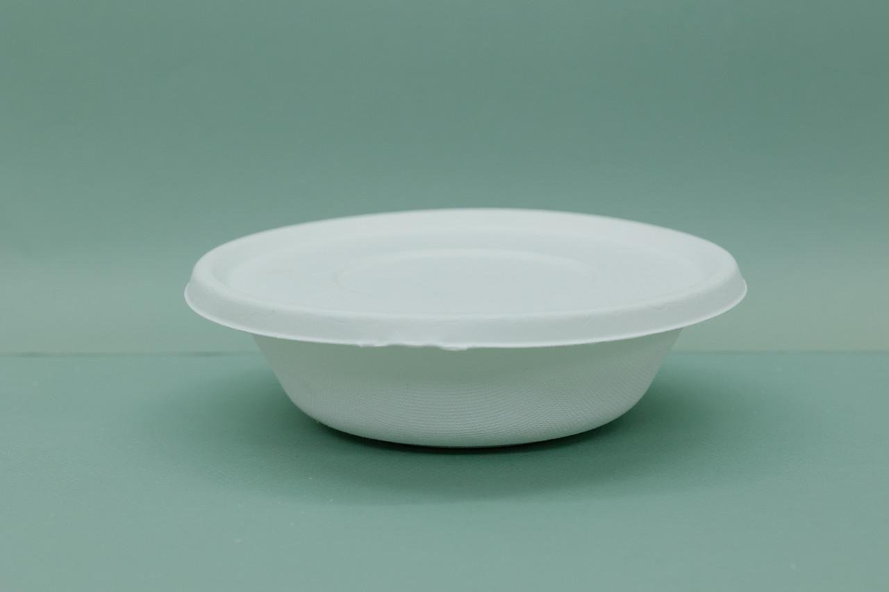 Одноразовая тарелка с крышкой из сахарного тростника 950 мл 125 шт. - фото 5