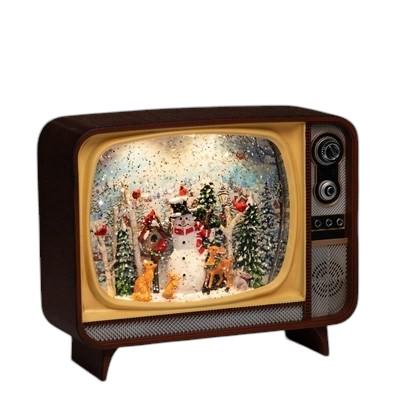 Новогодний ночник музыкальный XMAS WDL-24034B Ретро телевизор 17,1 см (10094)