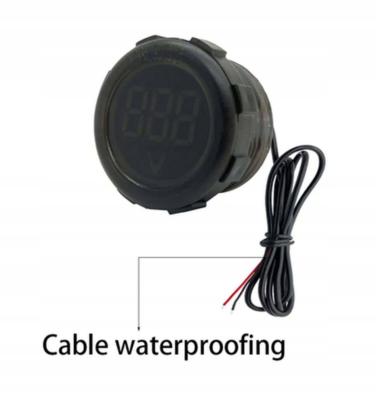 Вольтметр цифровой врезной круглый DC 4-100V D30 водонепроницаемый с красными цифрами (4101-1) - фото 2 Вольтметр цифровой врезной круглый DC 4-100V D30 водонепроницаемый с красными цифрами (4101-1) - фото 2