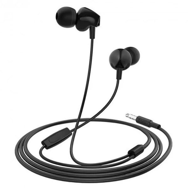 Наушники проводные HOCO M60 7095 вакуумные с микрофоном Черные (011513)