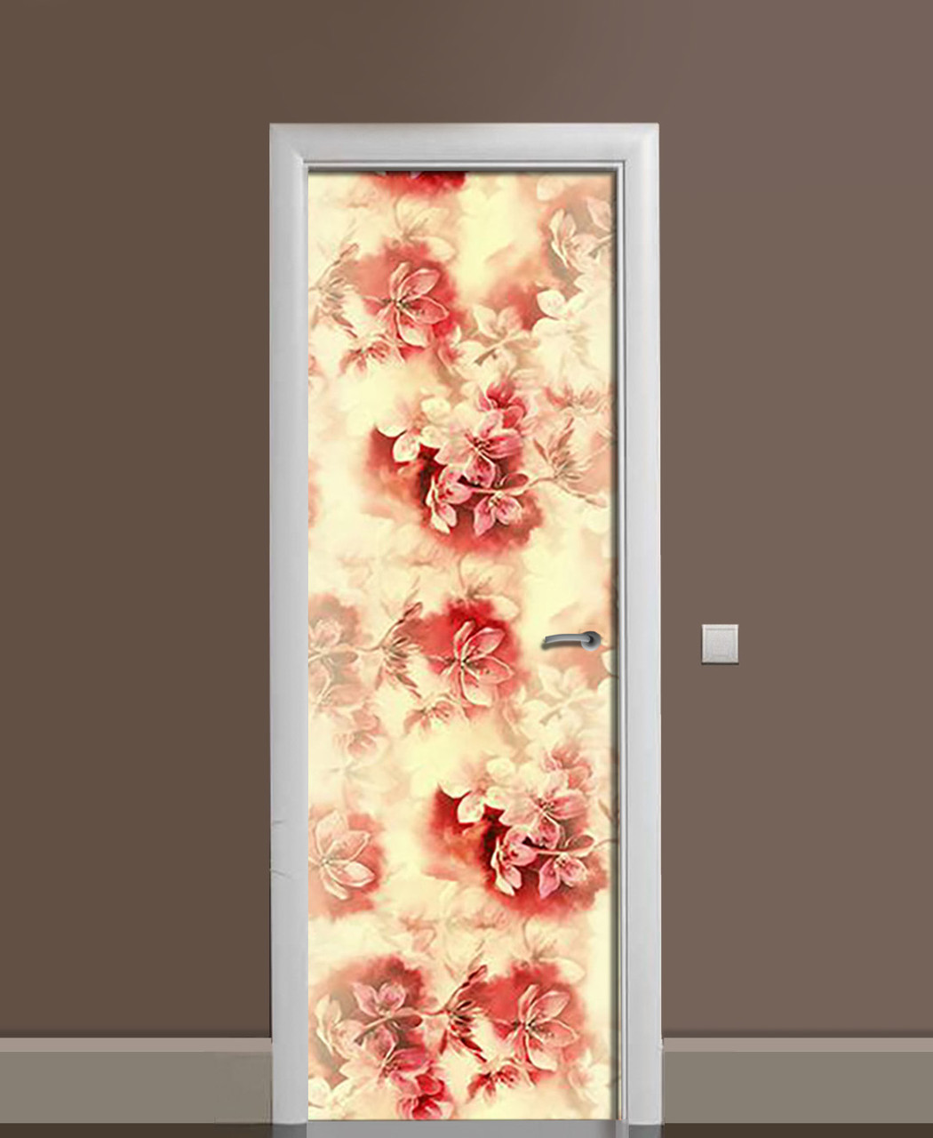 Наклейка 3D на двери Zatarga Алые пятна 650х2000 мм виниловая (1323466389)