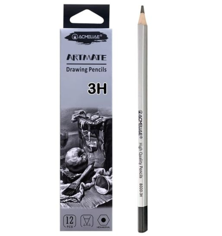 Карандаши чернографитные Acmeliae 3H Artmate 12 шт.