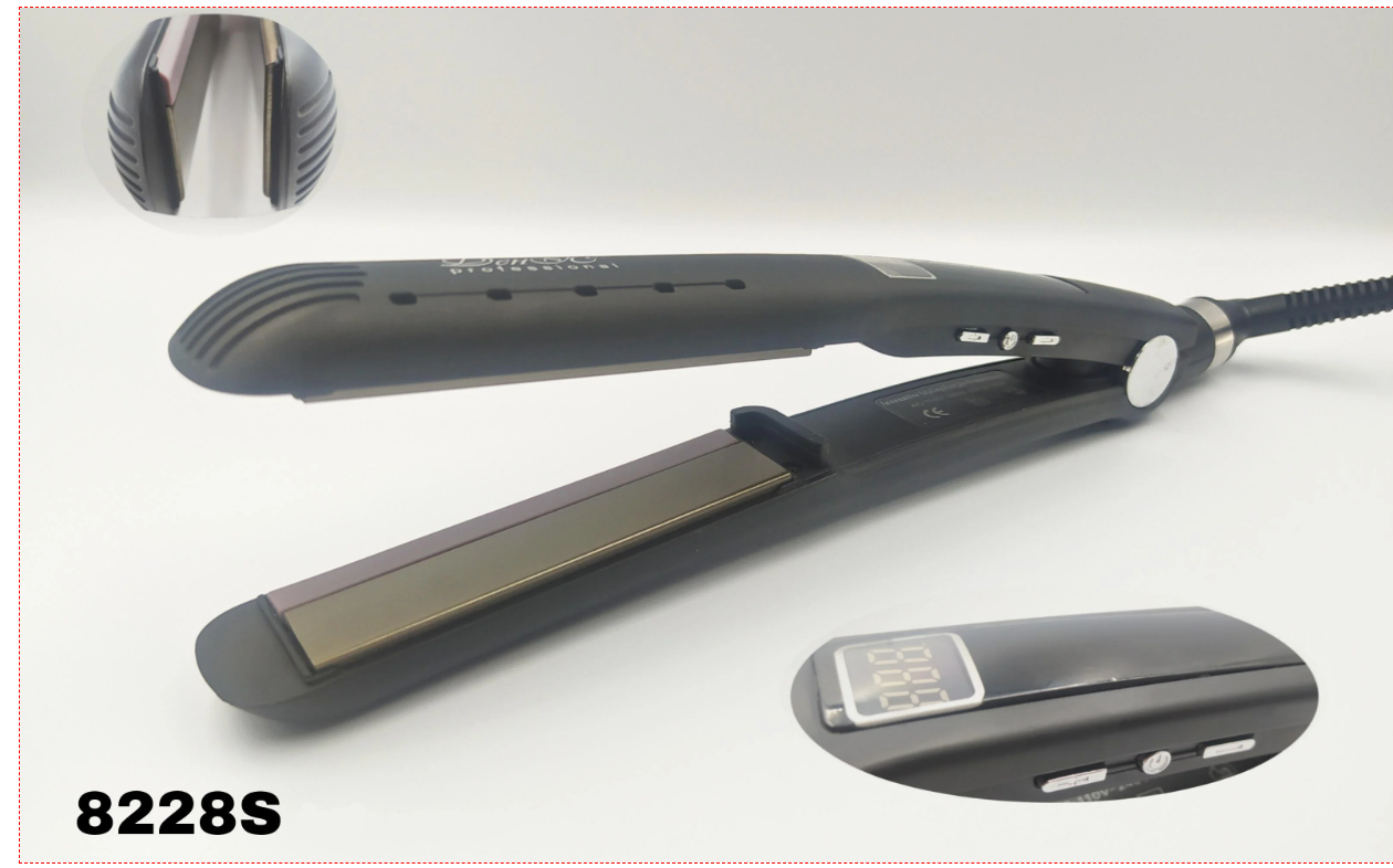 Праска-випрямляч для волосся ДенІС professional з силіконовою смужкою 8228S (1453071323) - фото 2 Праска-випрямляч для волосся ДенІС professional з силіконовою смужкою 8228S (1453071323) - фото 2