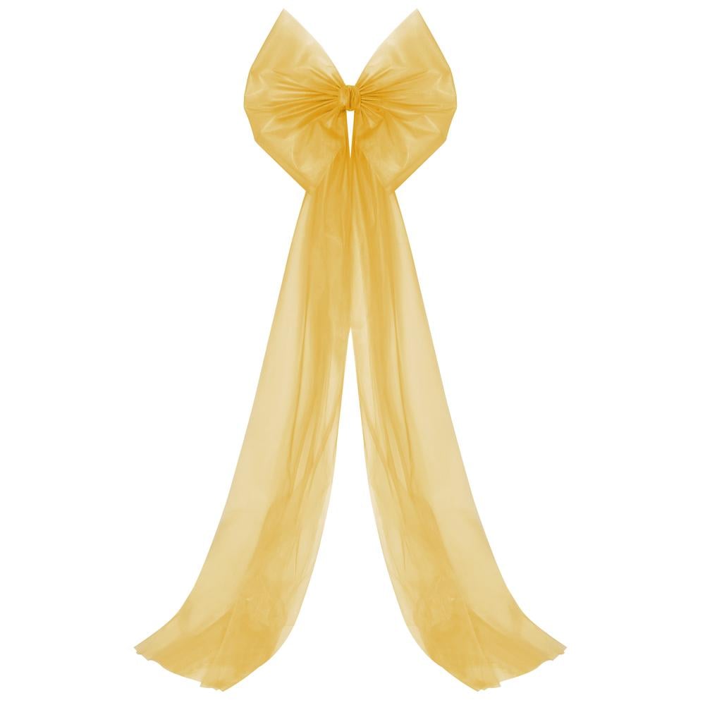 Бант декоративный фатиновый 65х200 см Желтый (26233)