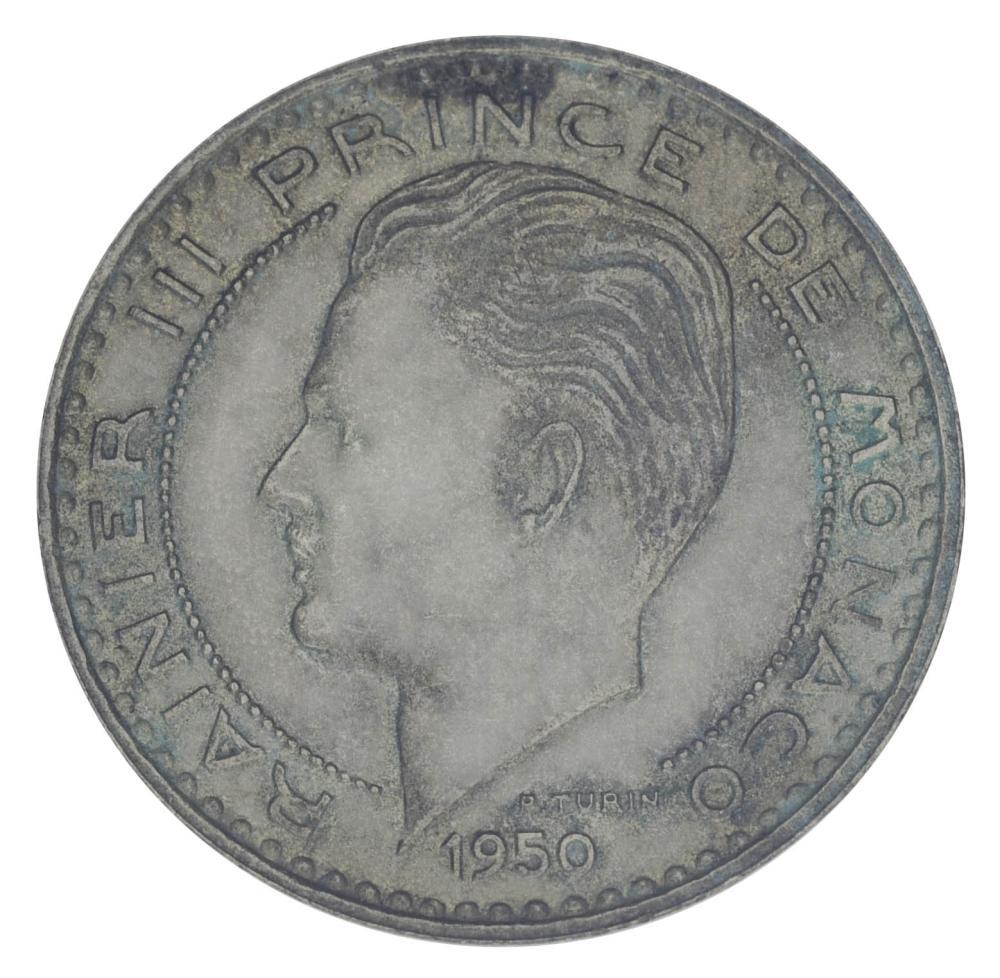 Колекційна монета Монако 20 франків 1950 F-VF (М20443)