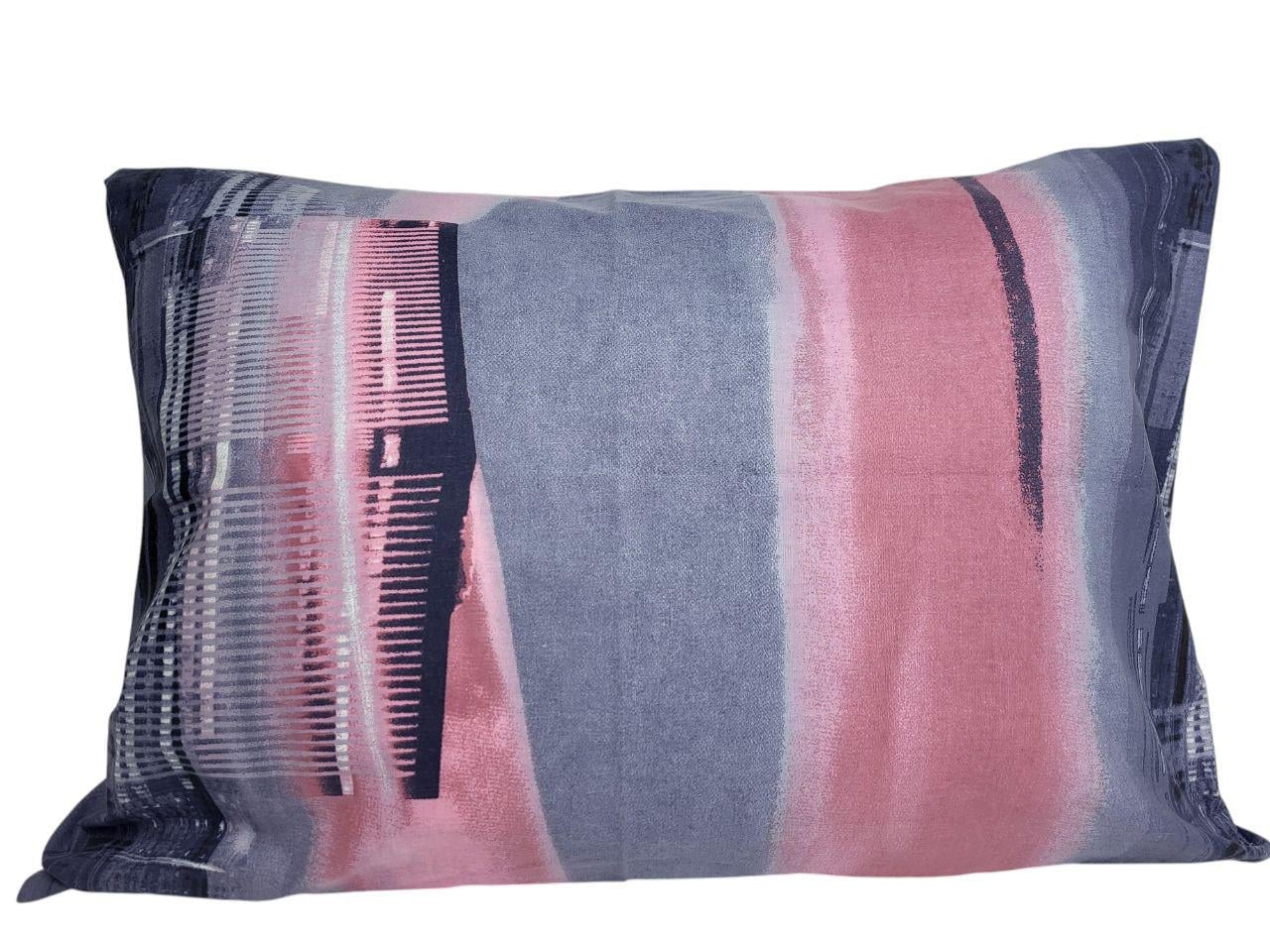 Наволочка 40х70 см Сіро-рожевий (1541)