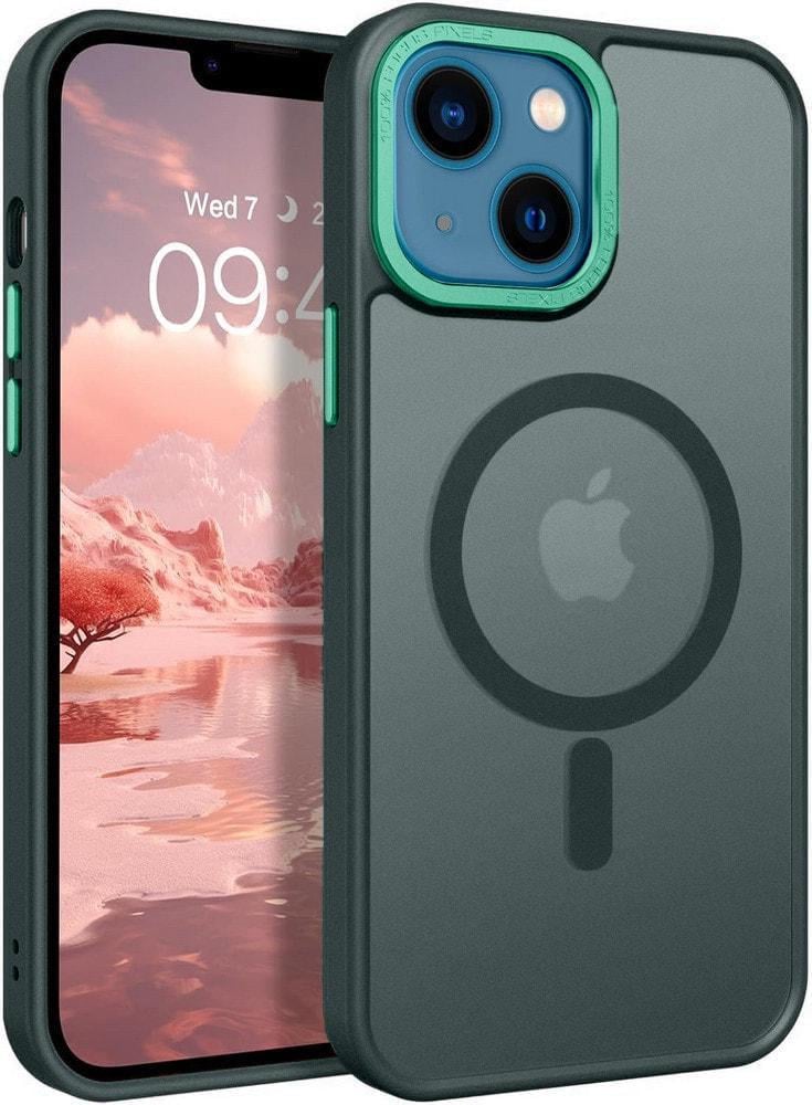 Противоударный чехол Space MagSafe iPhone 15 Plus (матовый) Green (37929-08)