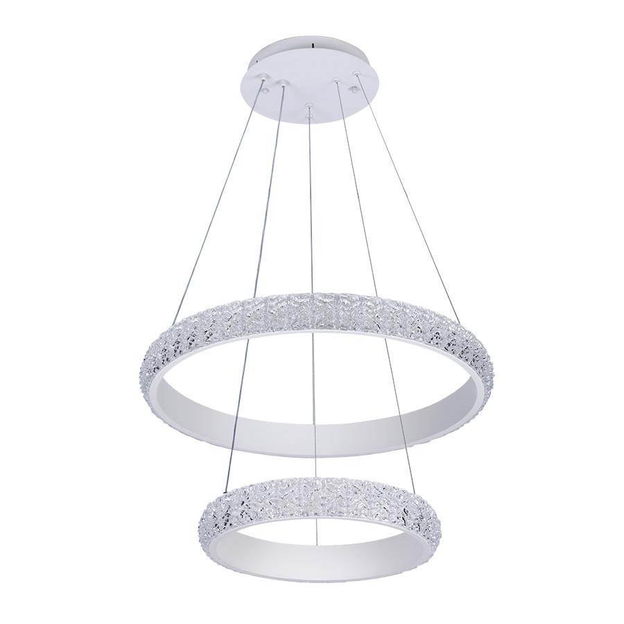 Люстра подвесная светодиодная кольца Levistella 7875130 400/600 WH Белый Люстра подвесная светодиодная кольца Levistella 7875130 400/600 WH Белый