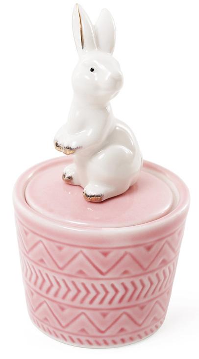 Декоративна шкатулка-статуетка Граціозний кролик 7,3х7,3х13,5 см Рожевий (BD-727-141)