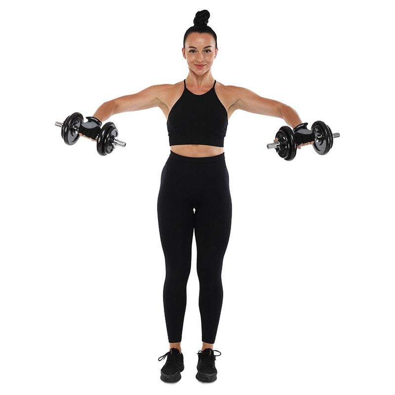 Набор гантелей со штангой 3в1 в кейсе TA-9641 25 кг Серебряный (56363258) - фото 20