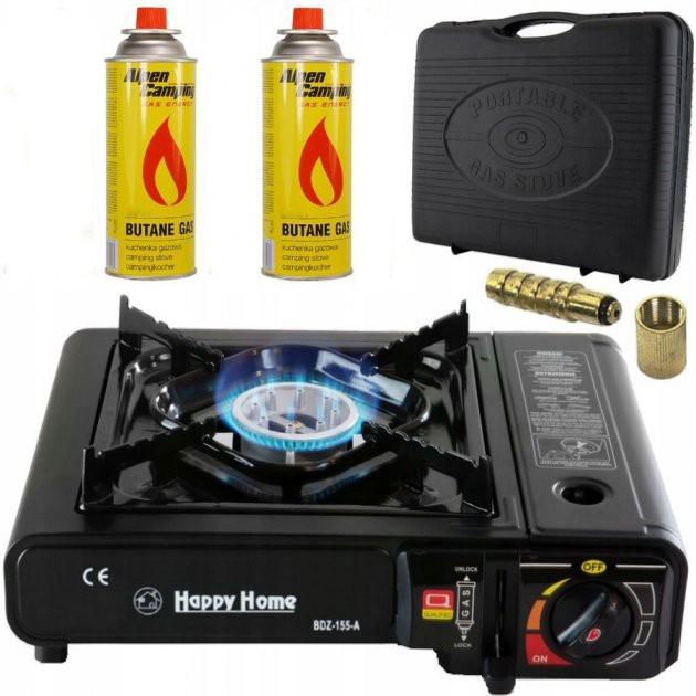 Плита газовая кемпинговая BDZ-155-A походная портативная с пьезоподжигом в кейсе (aaf85008)