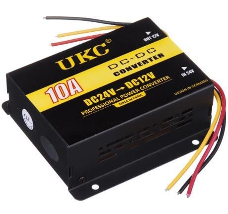 Перетворювач автомобільний інвертор UKC Converter DC/DC 24-12 В 10 А
