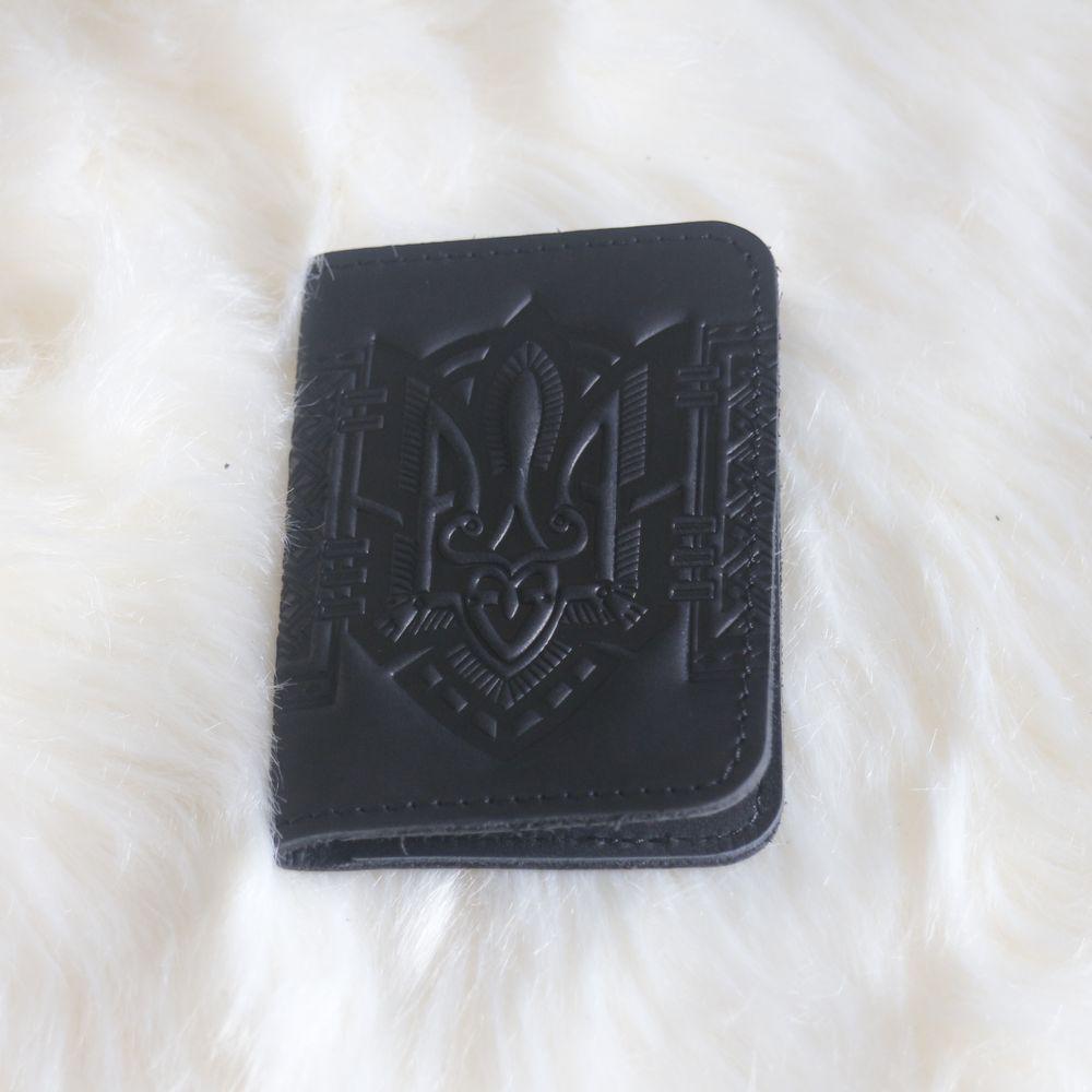 Обложка для ID паспорта Гранд Презент Тризуб Черный (09-Т-Чер)