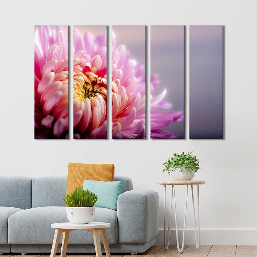 Картина на холсте Нежность розовой хризантемы 87x50 см (812-51)