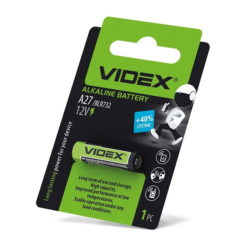 Батарейка щелочная Videx А27 BLISTER CARD (А27 1B)