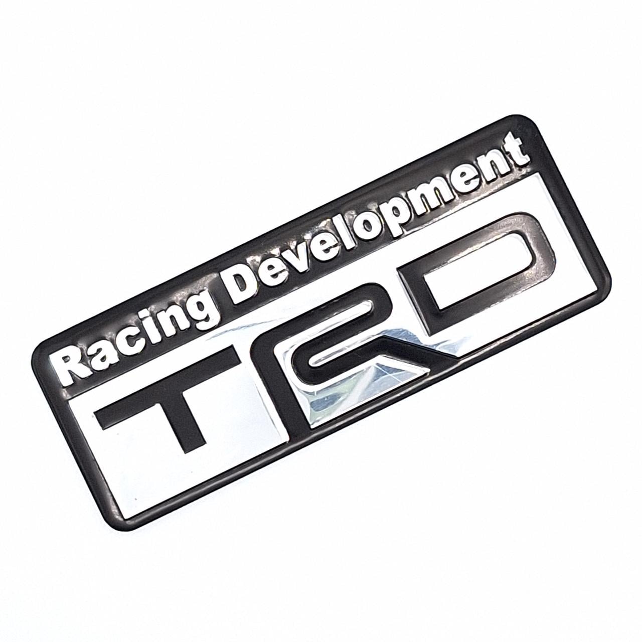 Эмблема алюминиевая Racing Development TRD Toyota 8х3 см Черный/Хром (1159405228)