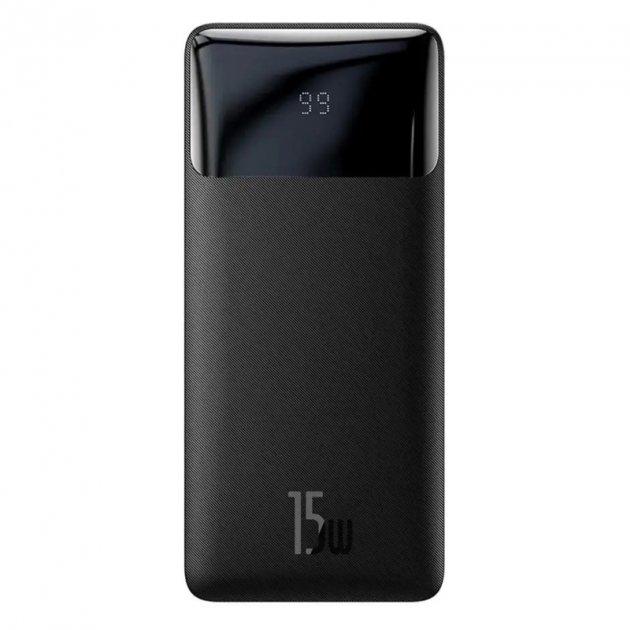 Портативний зарядний пристрій Baseus Bipow 15 W 20000 mAh Black (1705157581) - фото 1