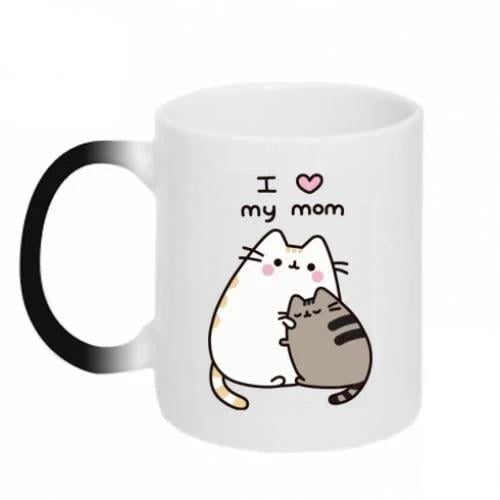 Чашка хамелеон Я люблю свою мать 320 мл Черно-белый (17007345-17-199299)