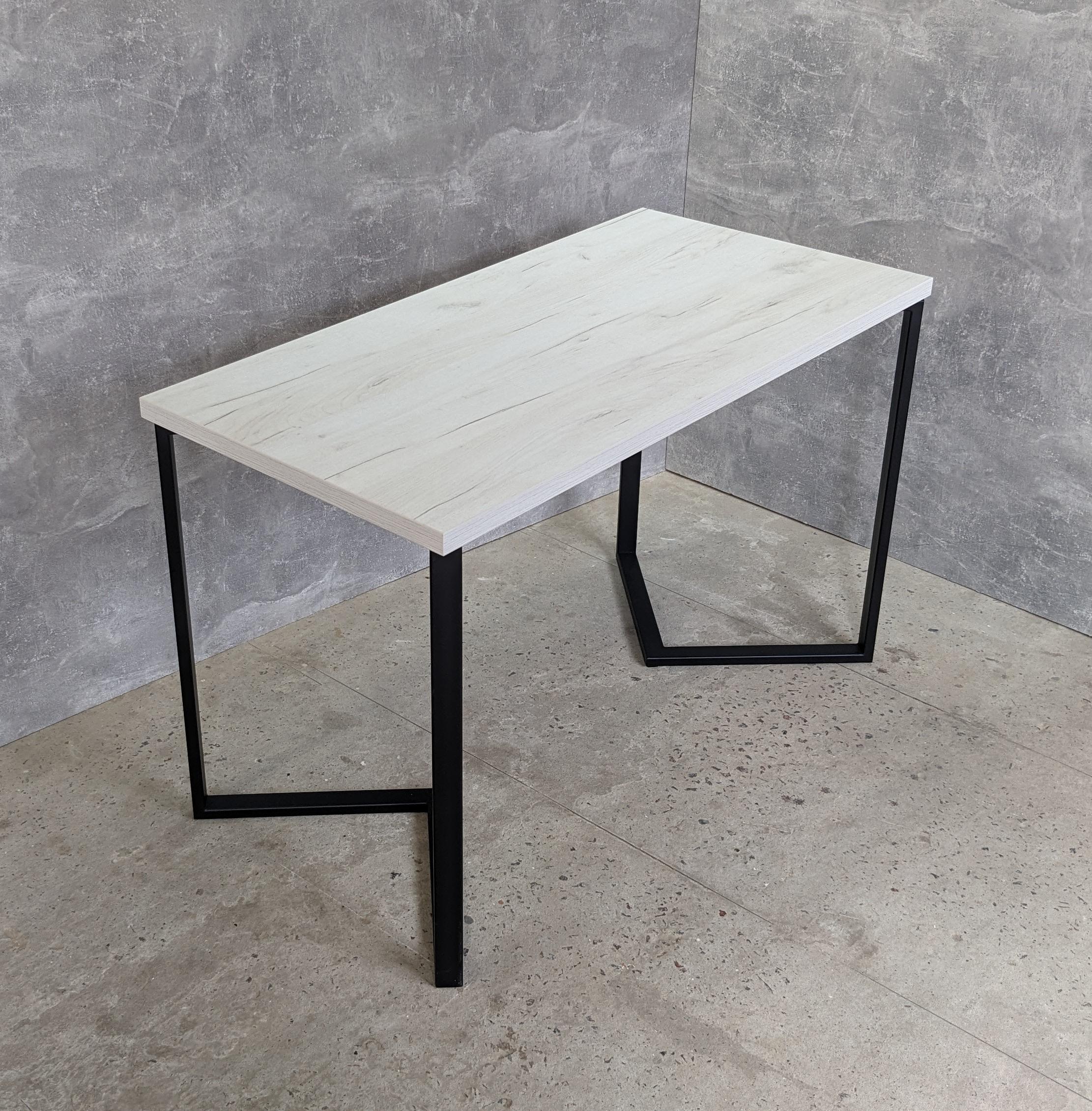 Стол письменный в стиле Лофт М9 1200x600x32 мм/40x20 мм Дуб Крафт Белый (28949917)