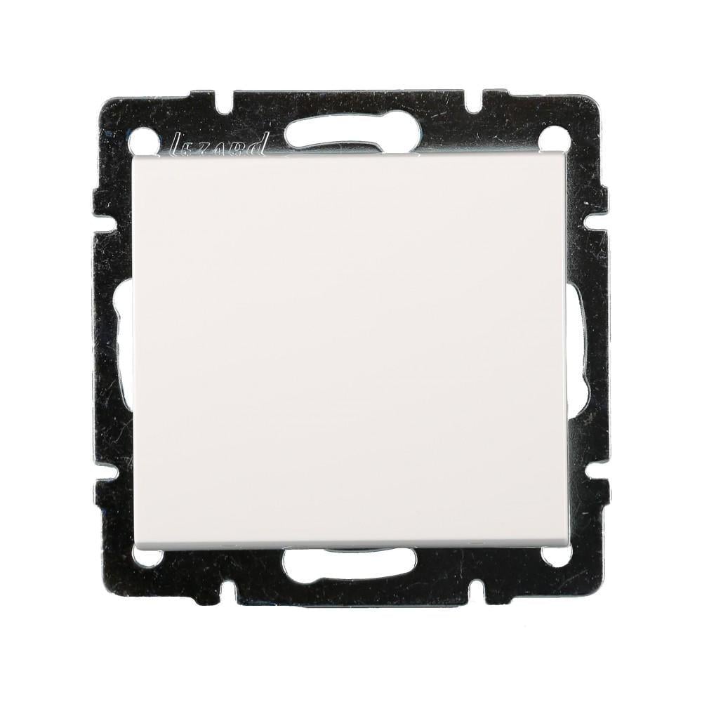 Вимикач одноклавішний Lezard Rain Білий (27548840)