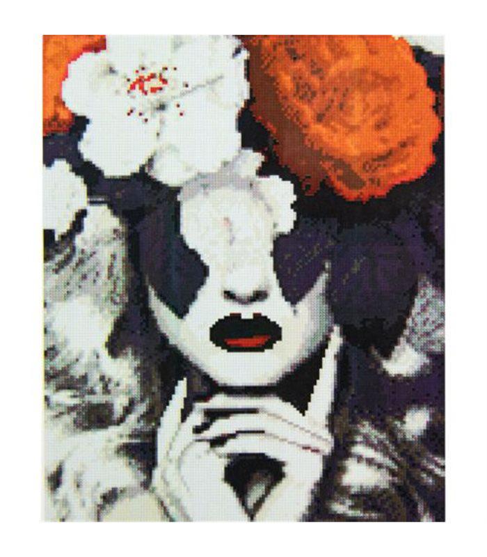 Алмазная мозаика на подрамнике Strateg Таинственная леди 40x50 см (FA40812)