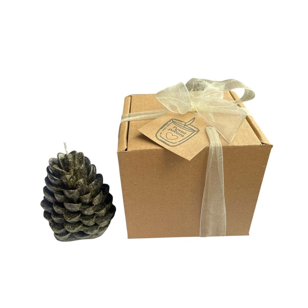 Свеча в виде шишки в подарочной коробке Темно-зеленый (TA0174) Свеча в виде шишки в подарочной коробке Темно-зеленый (TA0174)